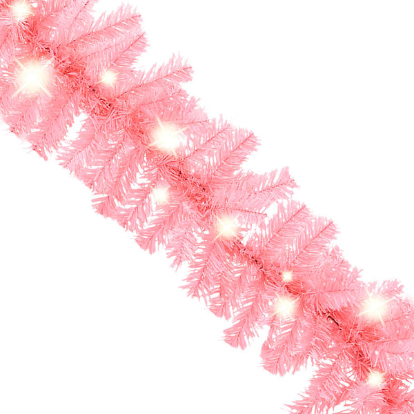Rosa Weihnachtsgirlande mit LED-Lichtern Altamirano 20 m