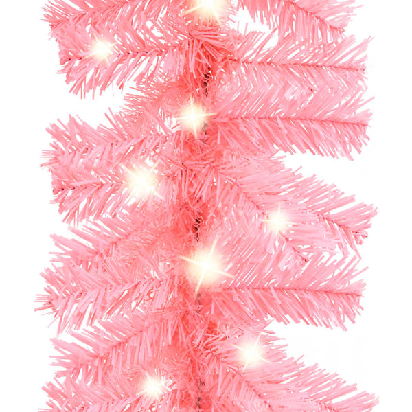 Rosa Weihnachtsgirlande mit LED-Lichtern Altamirano 20 m