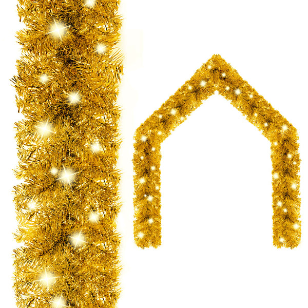 Weihnachtsgirlande Gold mit LED-Lichtern Altamirano 5 m