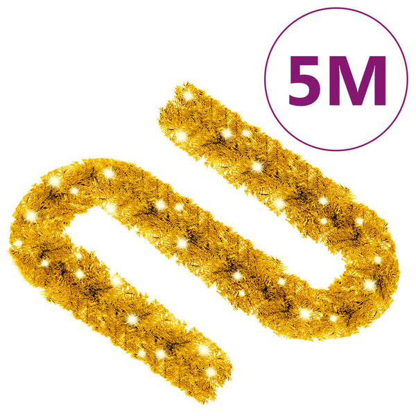 Weihnachtsgirlande Gold mit LED-Lichtern Altamirano 5 m