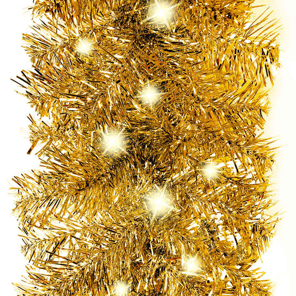 Goldene Weihnachtsgirlande mit LED-Lichtern Altamirano 10 m