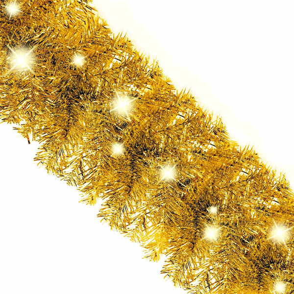 Goldene Weihnachtsgirlande mit LED-Lichtern Altamirano 10 m
