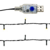 Goldene Weihnachtsgirlande mit LED-Lichtern Altamirano 10 m