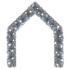 Silberne Weihnachtsgirlande mit LED-Lichtern Altamirano 10 m