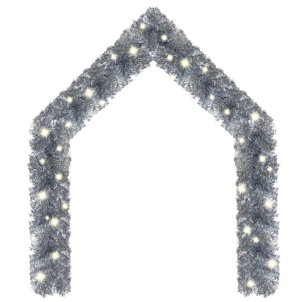 Silberne Weihnachtsgirlande mit LED-Lichtern Altamirano 10 m