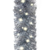 Silberne Weihnachtsgirlande mit LED-Lichtern Altamirano 10 m
