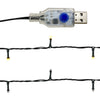 Silberne Weihnachtsgirlande mit LED-Lichtern Altamirano 10 m