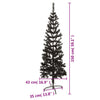 Schwarzer schlanker Weihnachtsbaum Etvin 150 cm