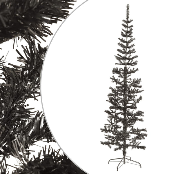 Schlanker schwarzer Weihnachtsbaum Etvin 180cm