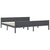 Graues Bettgestell Cristabela 200x200cm (Kiefer)