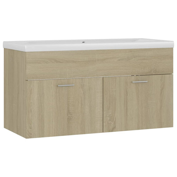 Sonoma Waschtischunterschrank mit integriertem Waschbecken Miercurea Holz