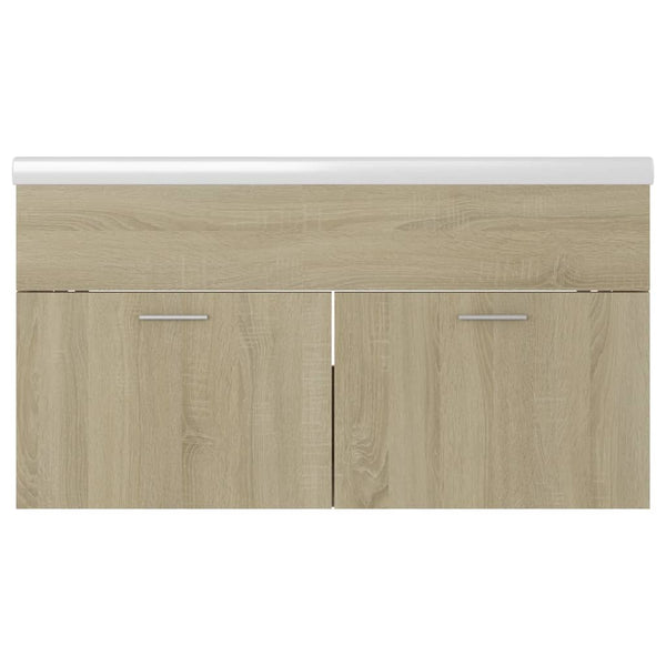 Sonoma Waschtischunterschrank mit integriertem Waschbecken Miercurea Holz
