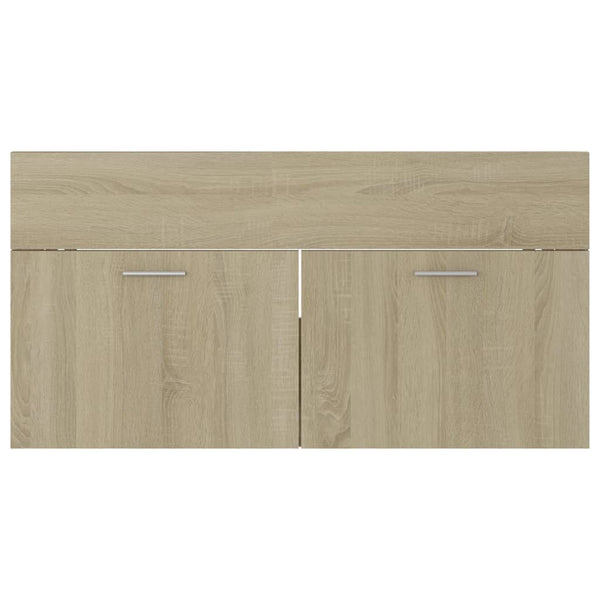 Sonoma Waschtischunterschrank mit integriertem Waschbecken Miercurea Holz
