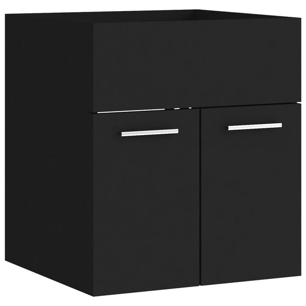 Schwarzes Badezimmermöbel-Set Sidorian (Spanplatte)
