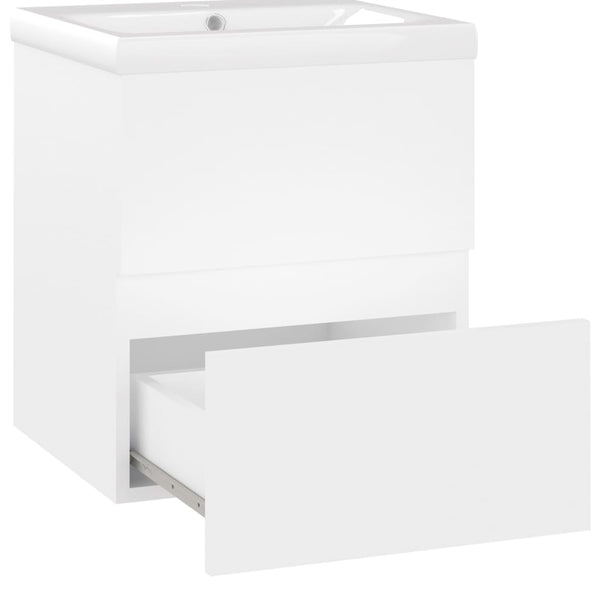 Weißer Gavin Waschbeckenunterschrank, eingebautes Waschbecken (Spanplatte)