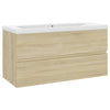 Waschbeckenunterschrank Sonoma mit integriertem Waschbecken Gavin (Holz)