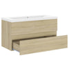 Waschbeckenunterschrank Sonoma mit integriertem Waschbecken Gavin (Holz)