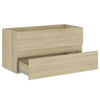 Waschbeckenunterschrank Sonoma mit integriertem Waschbecken Gavin (Holz)
