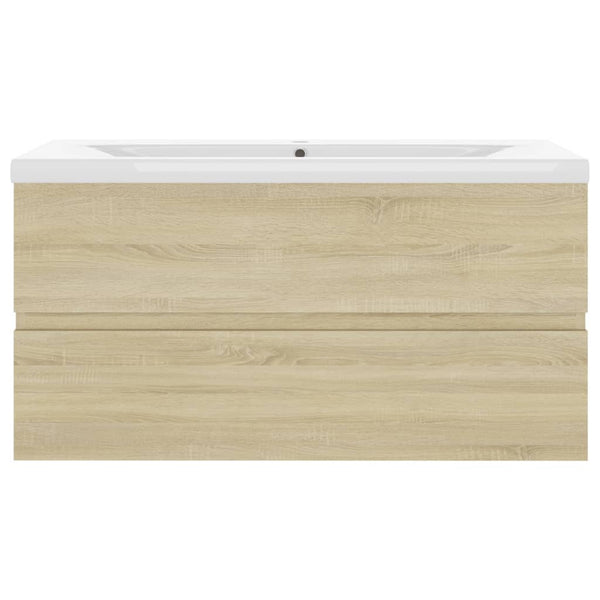 Waschbeckenunterschrank Sonoma mit integriertem Waschbecken Gavin (Holz)