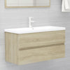 Waschbeckenunterschrank Sonoma mit integriertem Waschbecken Gavin (Holz)