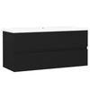 Schwarzer Waschbeckenunterschrank Gavin mit integriertem Waschbecken (Spanplatte)