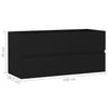 Schwarzer Waschbeckenunterschrank Gavin mit integriertem Waschbecken (Spanplatte)