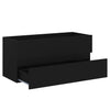 Schwarzer Waschbeckenunterschrank Gavin mit integriertem Waschbecken (Spanplatte)