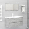 Waschbeckenunterschrank Gavin betongrau mit integriertem Waschbecken (Spanplatte)