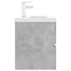 Waschbeckenunterschrank Gavin betongrau mit integriertem Waschbecken (Spanplatte)