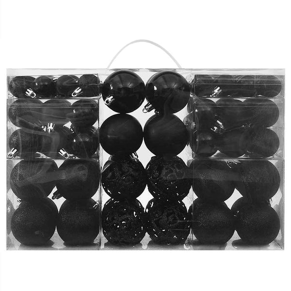 Schwarzes Christbaumkugel-Set Ciforac 100 Stück