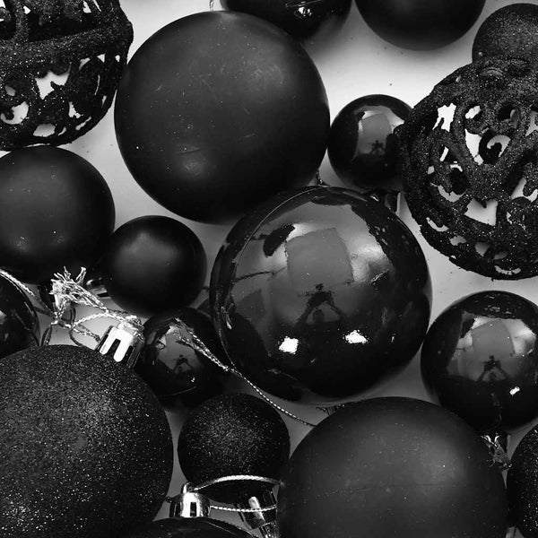 Schwarzes Christbaumkugel-Set Ciforac 100 Stück