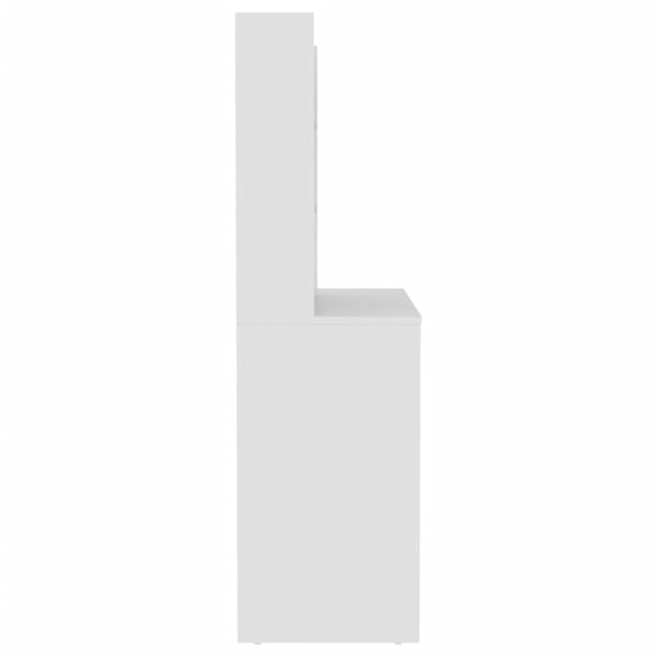 Weißer Schminktisch mit LED-Beleuchtung Steve 100x40x135cm (MDF)