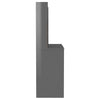 Grauer Schminktisch mit LED-Beleuchtung Steve 100x40x135cm (MDF Hochglanz)