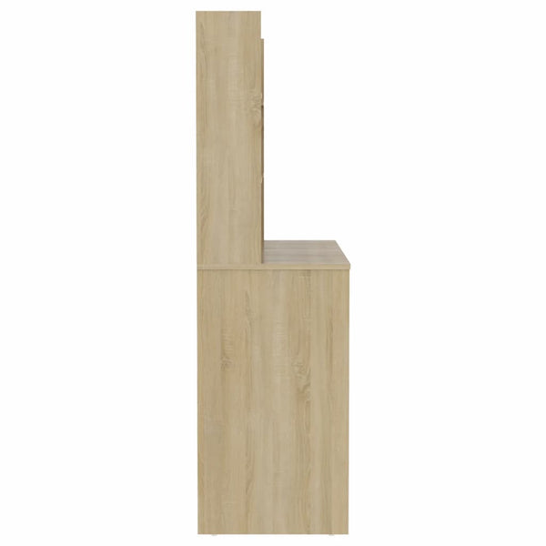 Tamm Schminktisch mit LED-Beleuchtung Steve 100x40x135cm (MDF)