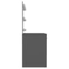 Grauer Schminktisch mit LED-Beleuchtung Simek 110x55x145cm (MDF)
