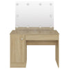 Schminktisch Eiche mit LED-Beleuchtung Simek 110x55x145cm (MDF)