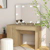 Schminktisch Eiche mit LED-Beleuchtung Simek 110x55x145cm (MDF)