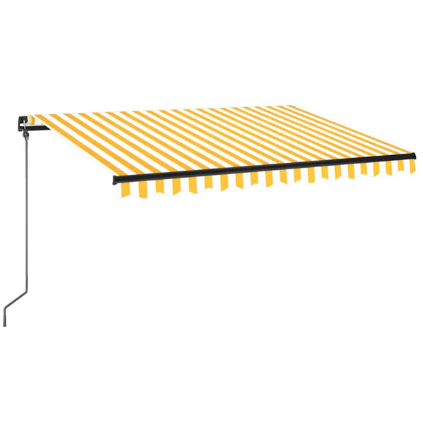 Gelb-weißes Gelenkarmmarkise mit LED Gutiu 350x250cm