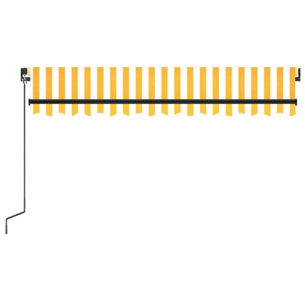Gelb-weißes Gelenkarmmarkise mit LED Gutiu 350x250cm