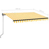 Gelb-weißes Gelenkarmmarkise mit LED Gutiu 350x250cm
