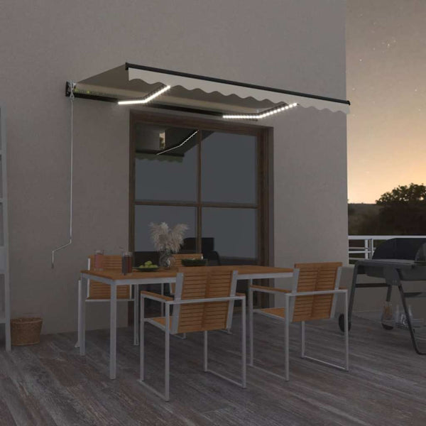 Gelb-weißes Gelenkarmmarkise mit LED Gutiu 350x250cm