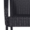 Schwarze Garten-Essgruppe Ribiana (3-teilig, Polyrattan)