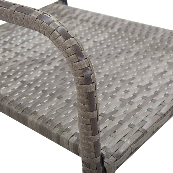 Graue Gartensitzgruppe Ascaniu 3-teilig (Polyrattan)