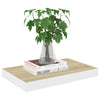 Wandregale Eiche und Weiß, schwebend Chan 40x23x3,8cm (2 Stück MDF)