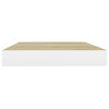Eiche und weiße schwebende Wandregale Chan 50x23x3,8cm (2 Stk. MDF)