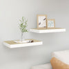 Eiche und weiße schwebende Wandregale Chan 50x23x3,8cm (2 Stk. MDF)