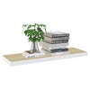 Regal Chan, schwebend, Eiche, weiß, 80x23,5x3,8cm (MDF)