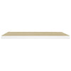 Regal Chan, schwebend, Eiche, weiß, 80x23,5x3,8cm (MDF)