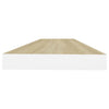 Regal Chan, schwebend, Eiche, weiß, 80x23,5x3,8cm (MDF)
