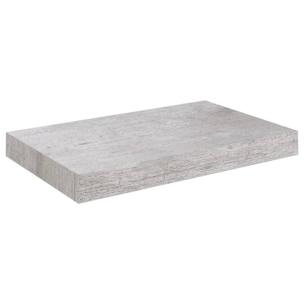 Betongraues schwebendes Wandregal Chan 23x23,5x3,8cm (MDF)